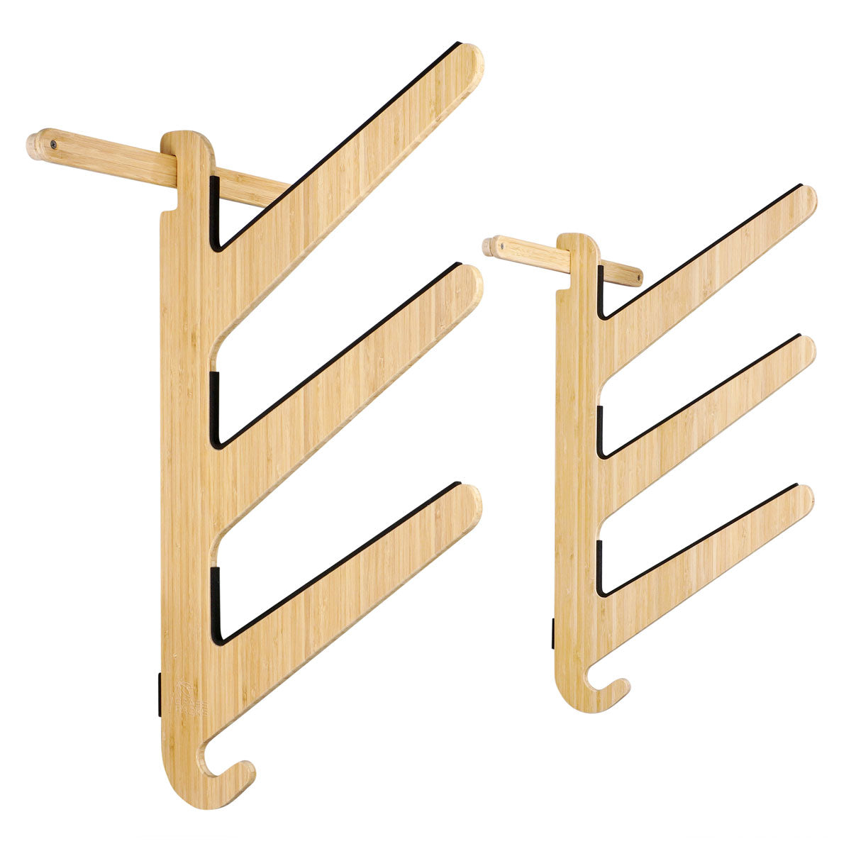 3 Surf Wall Racks Bamboo Wood