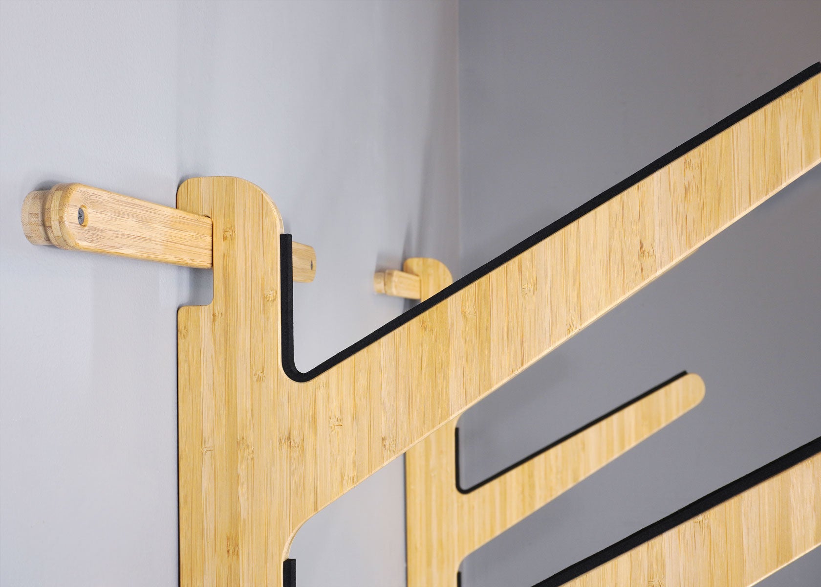 Horizontal Surfboard Rack Bamboo Wood