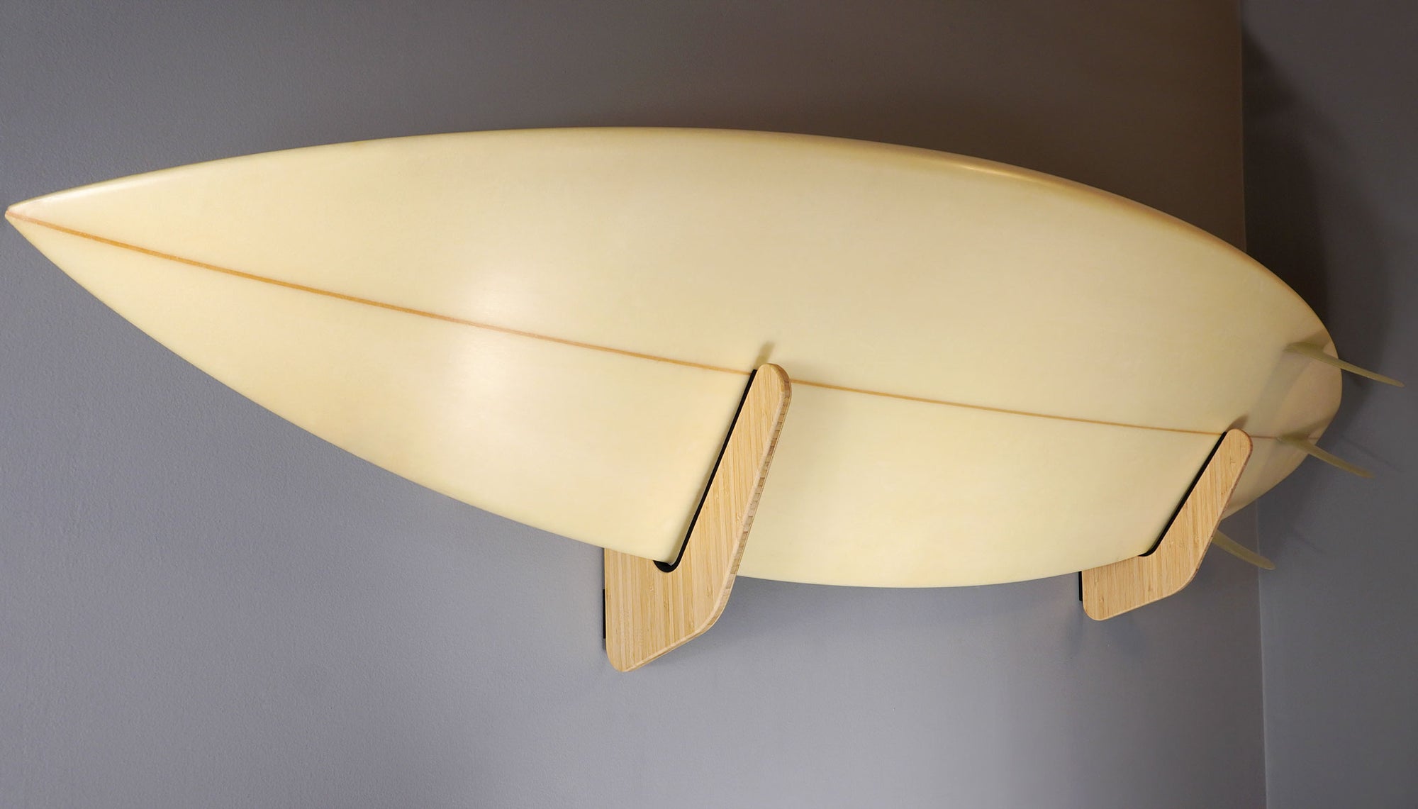 Surfboard Wall Mount Bamboo Wood