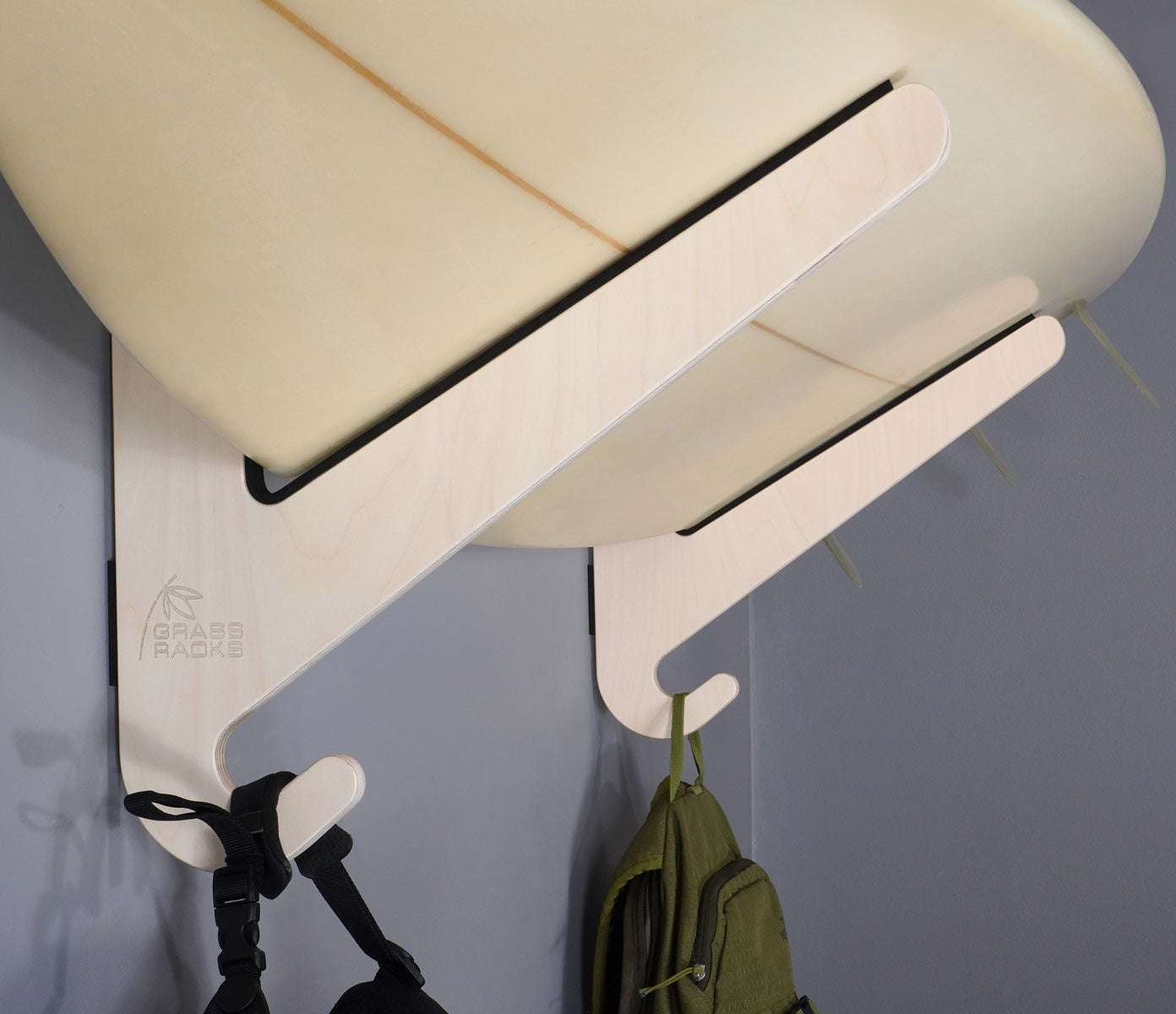 Wooden Surfboard Storage Racks