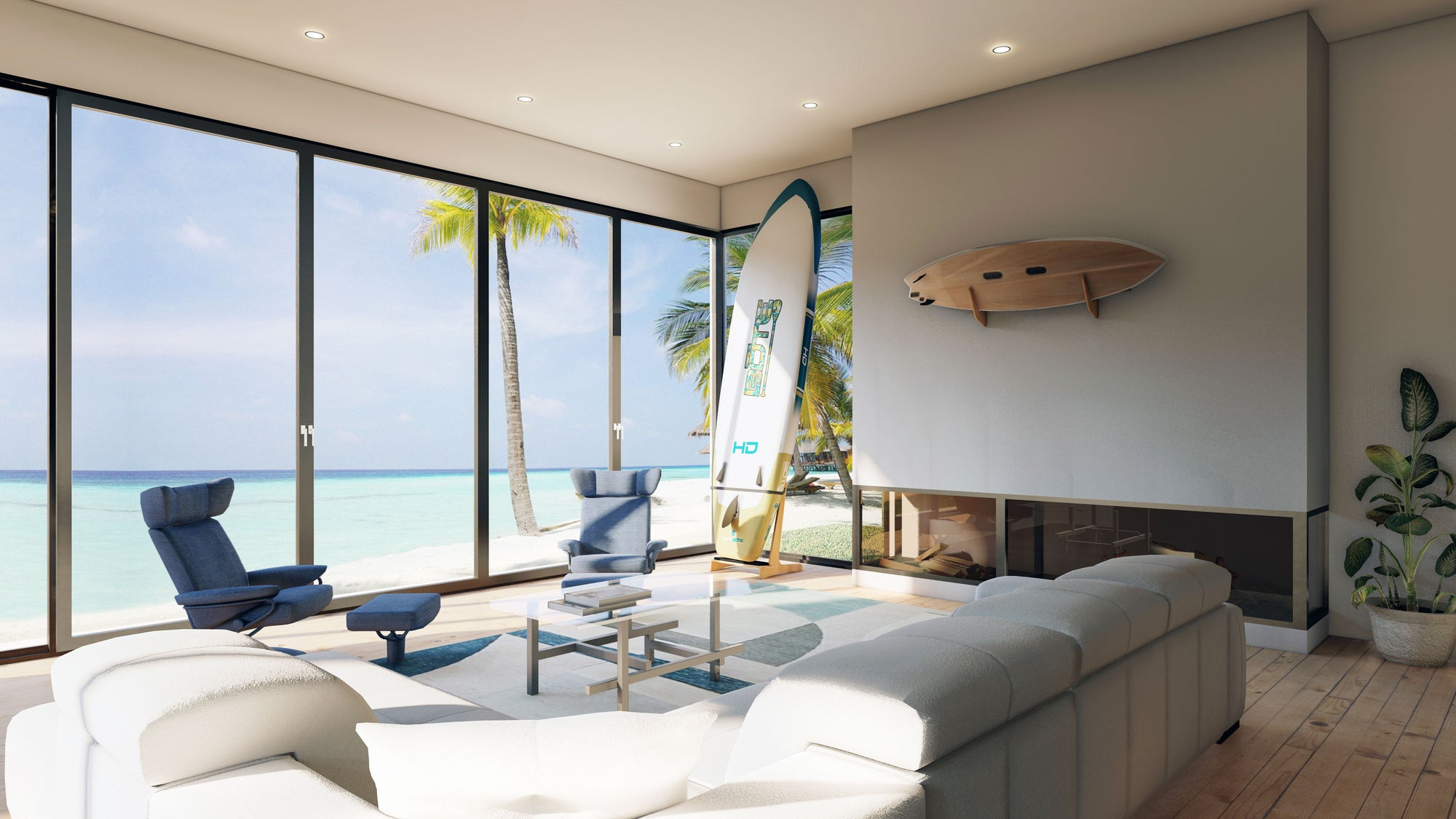 In Home Paddleboard Stand Vertical