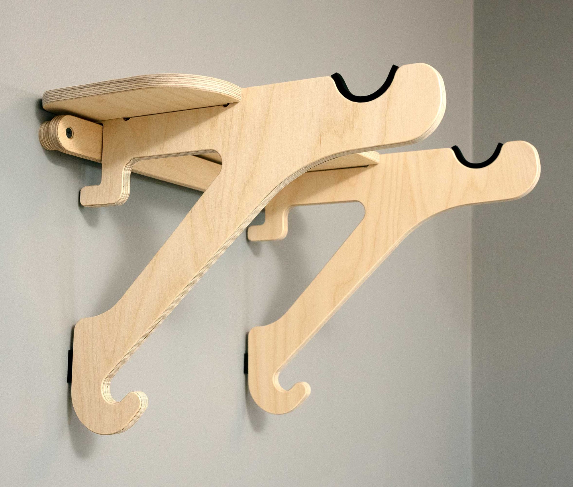 Birch Wood Bike Shelf for Indoor Bike Storage
