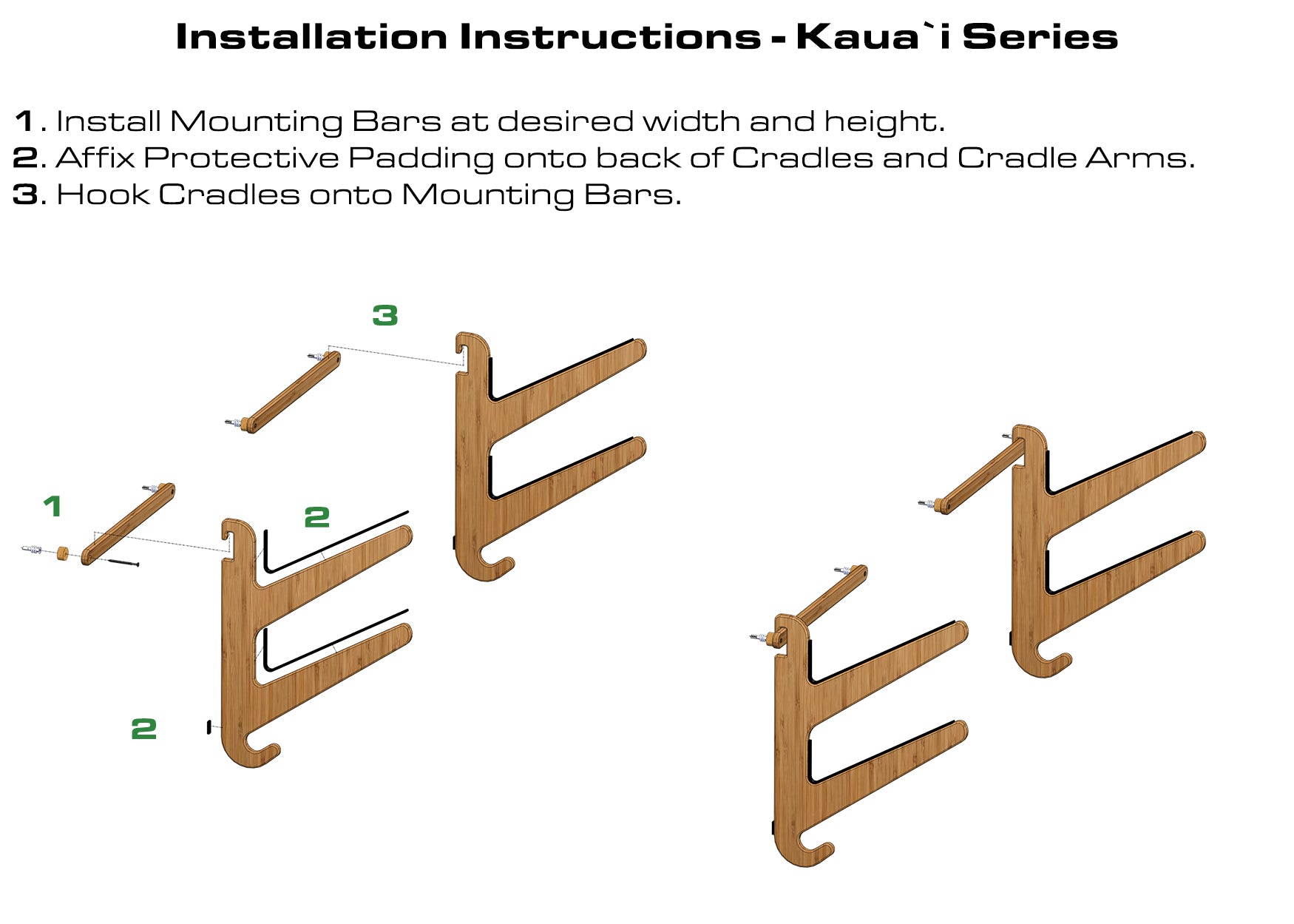 Surfboard Rack Installation Instructions - Grassracks Kaua'i Surfboard Rack
