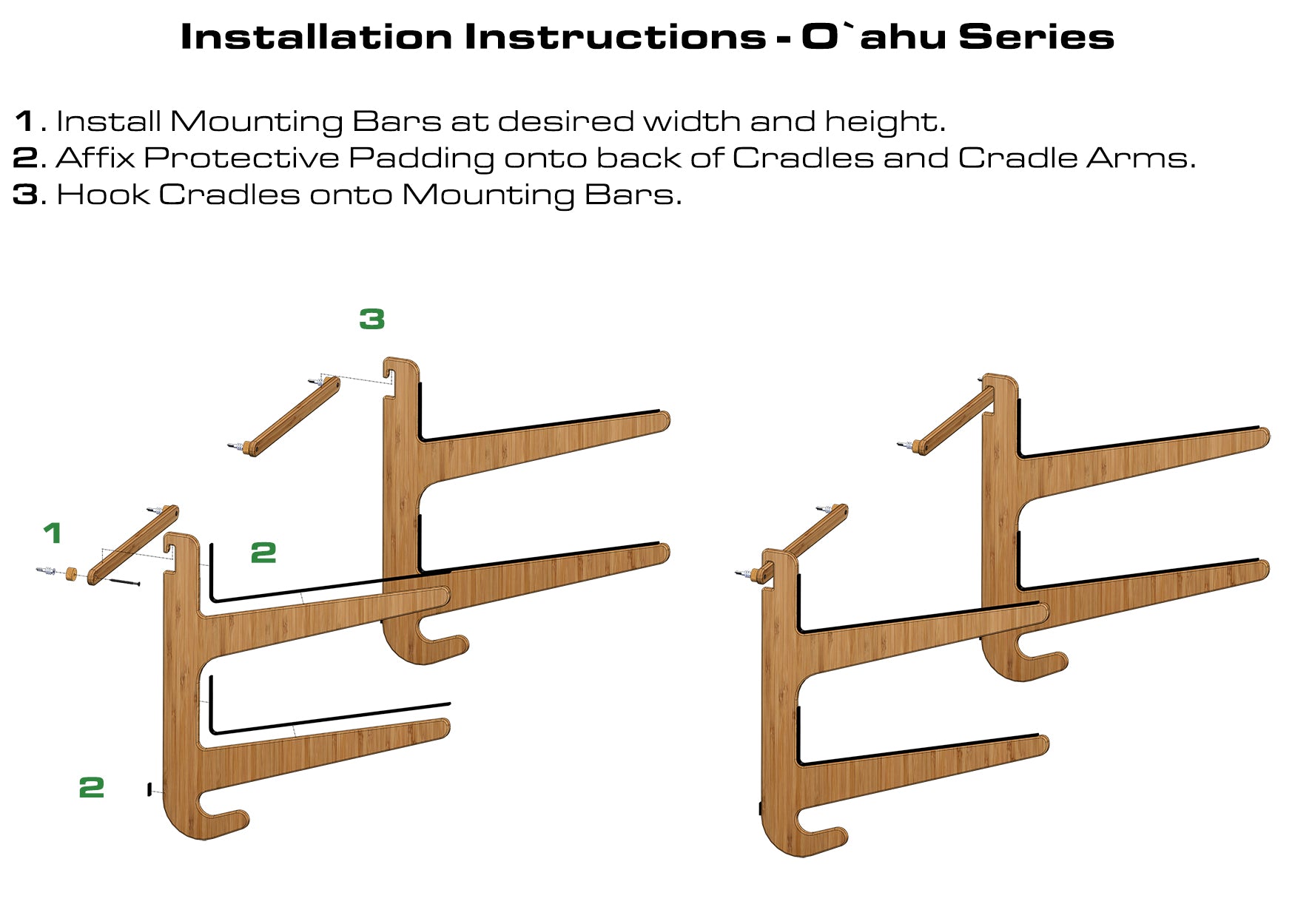 Paddleboard Rack Installation Instructions - Bamboo SUP Rack by Grassracks