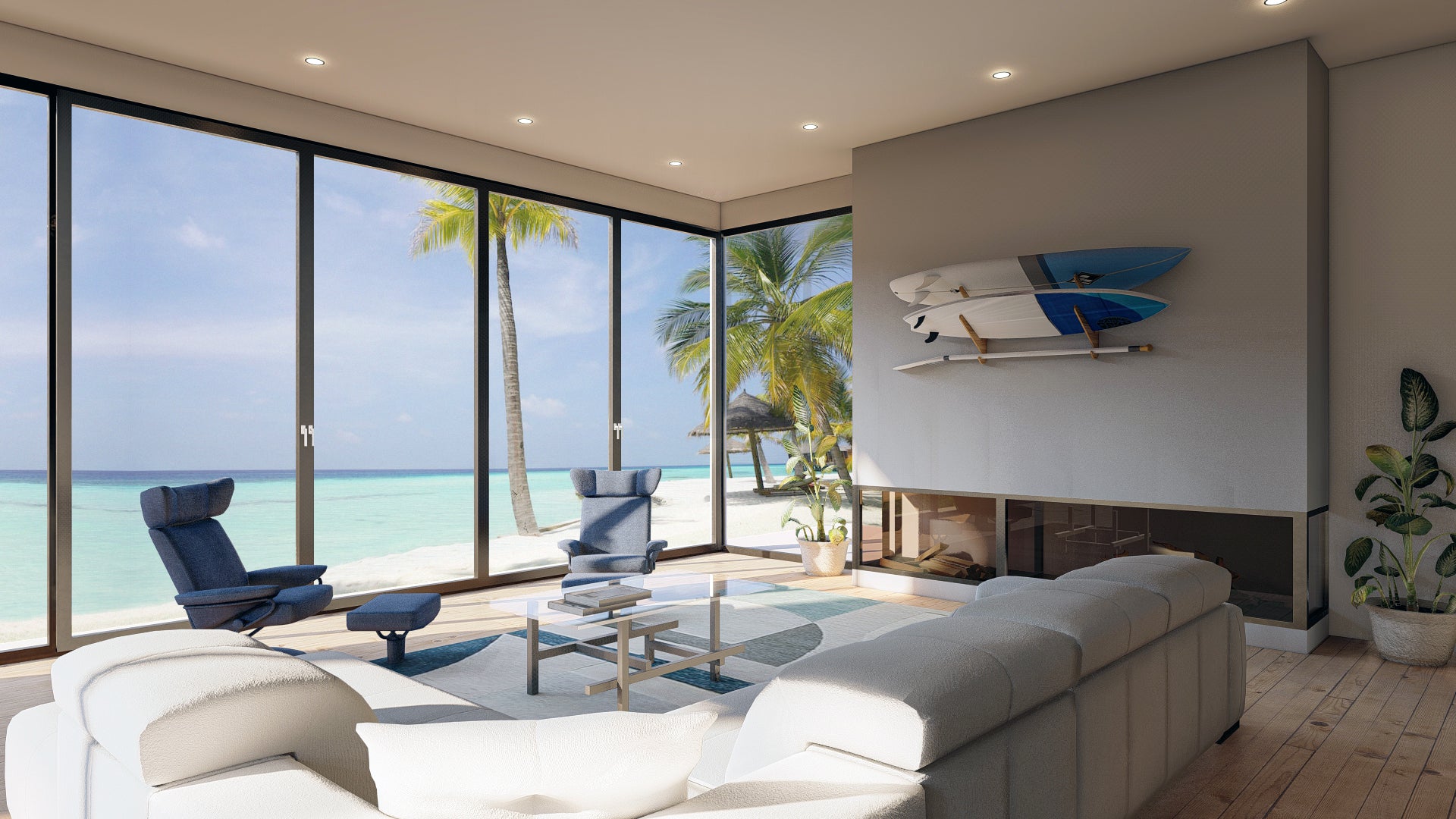 2 Shortboard Surf Wall Rack