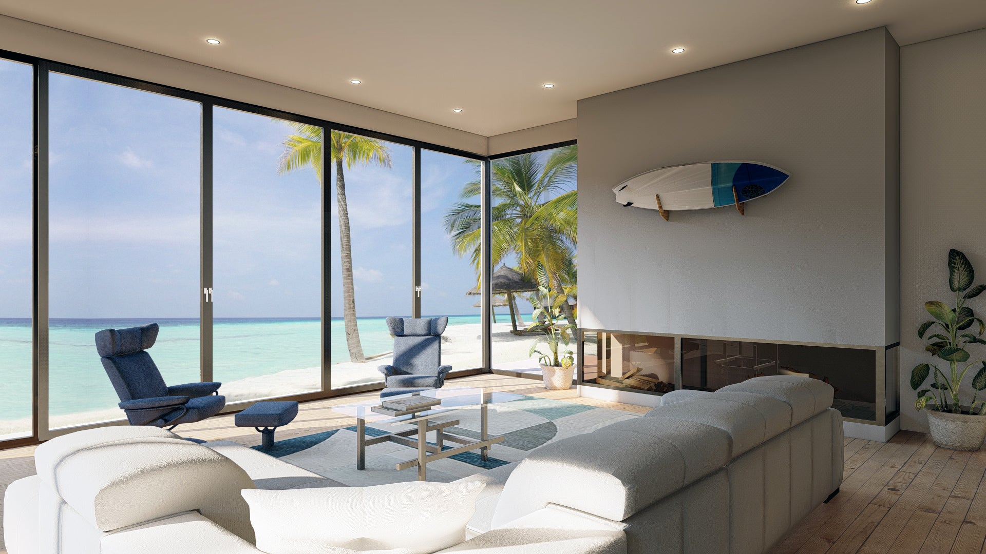 Beach House Storage - Shortboard Wall Rack