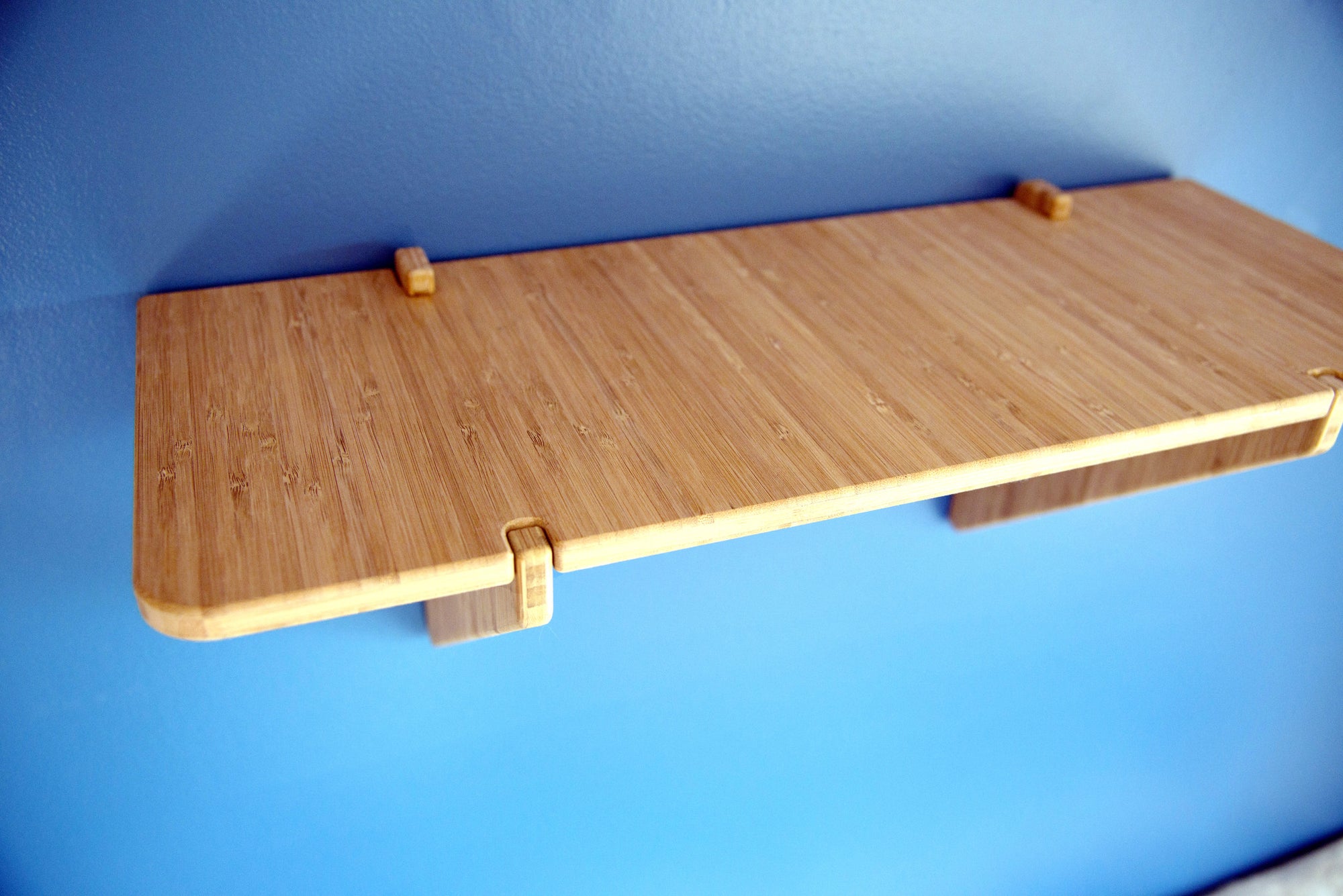 Contemporary Floating Wall Shelf Bamboo