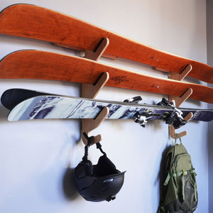 Bamboo Ski Wall Mounts - Grassracks Hallsteiner Trip