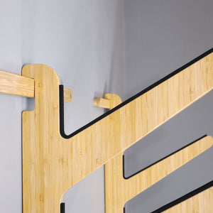 Horizontal Surfboard Rack Bamboo Wood