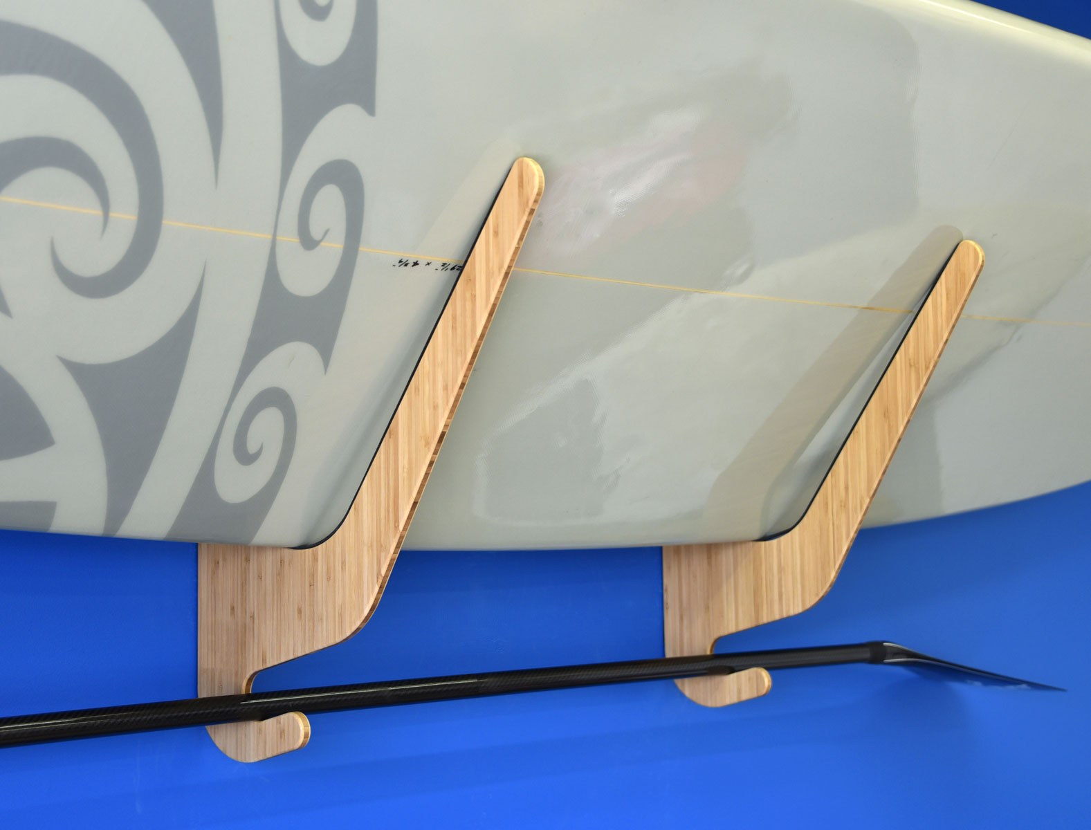 Addle Board Racks Premium Bamboo Paddleboard Rack | Wakeboard Rack | Indoor Wall-Mount ...
