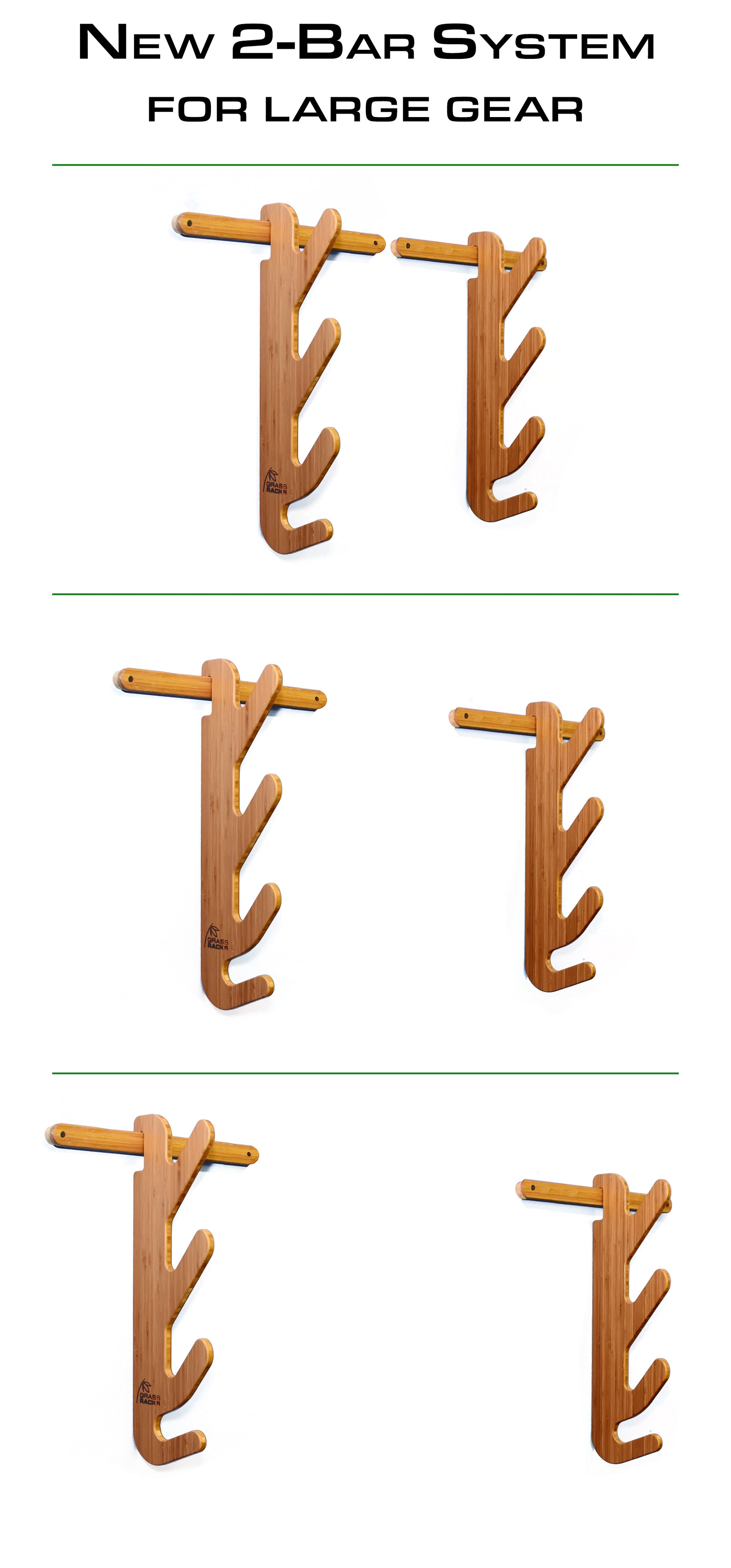Grassracks' Proprietary Mounting Bar System