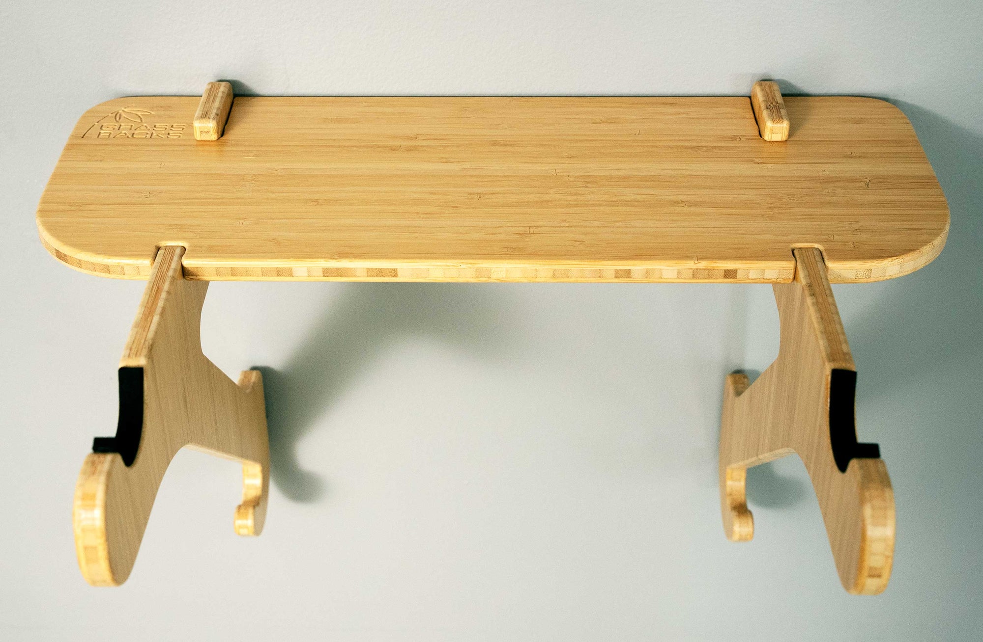 Indoor Bike Shelf - Bamboo Ecofriendly Wall Mounted Bike Shelf