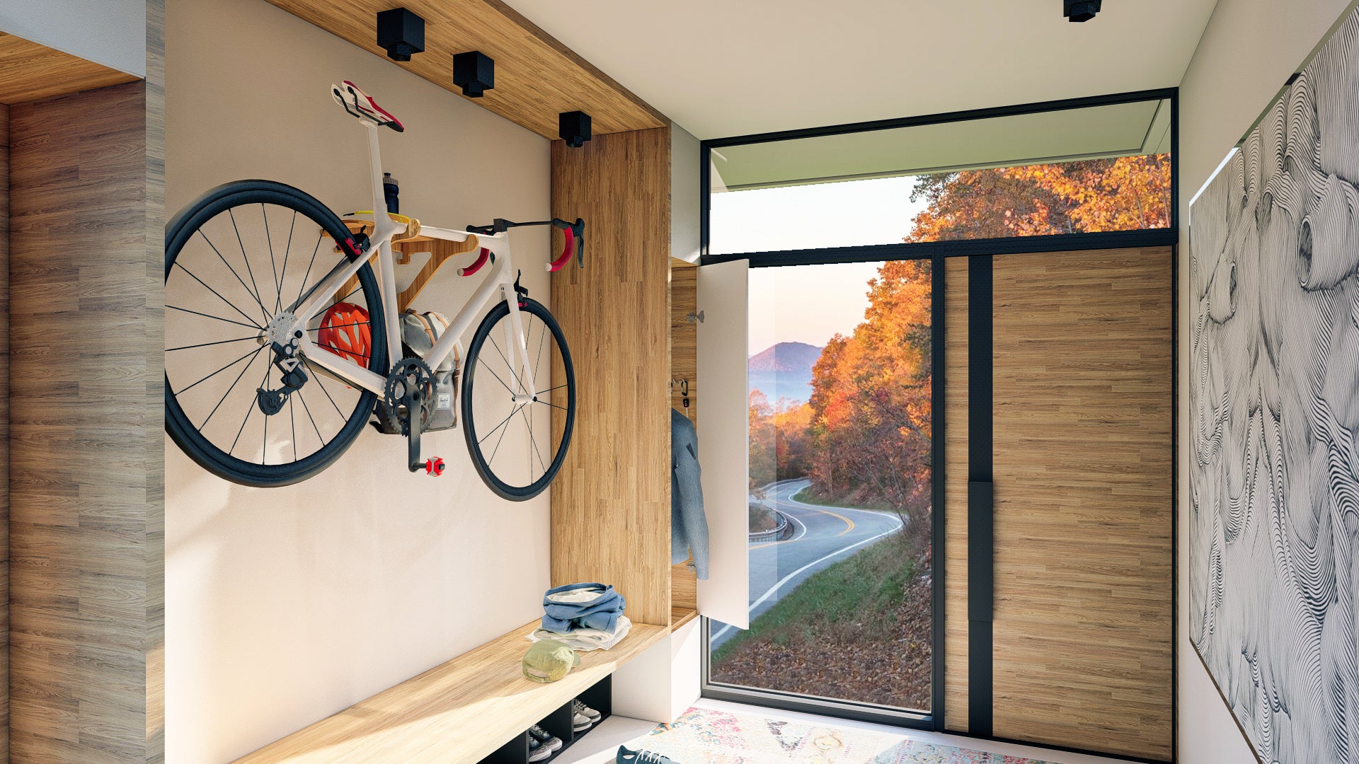 Indoor Bike Storage - Road Bike Wall Mount