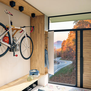 Bamboo & Birch Bike Wall Mount | Garage Bike Storage Rack Bamboo
