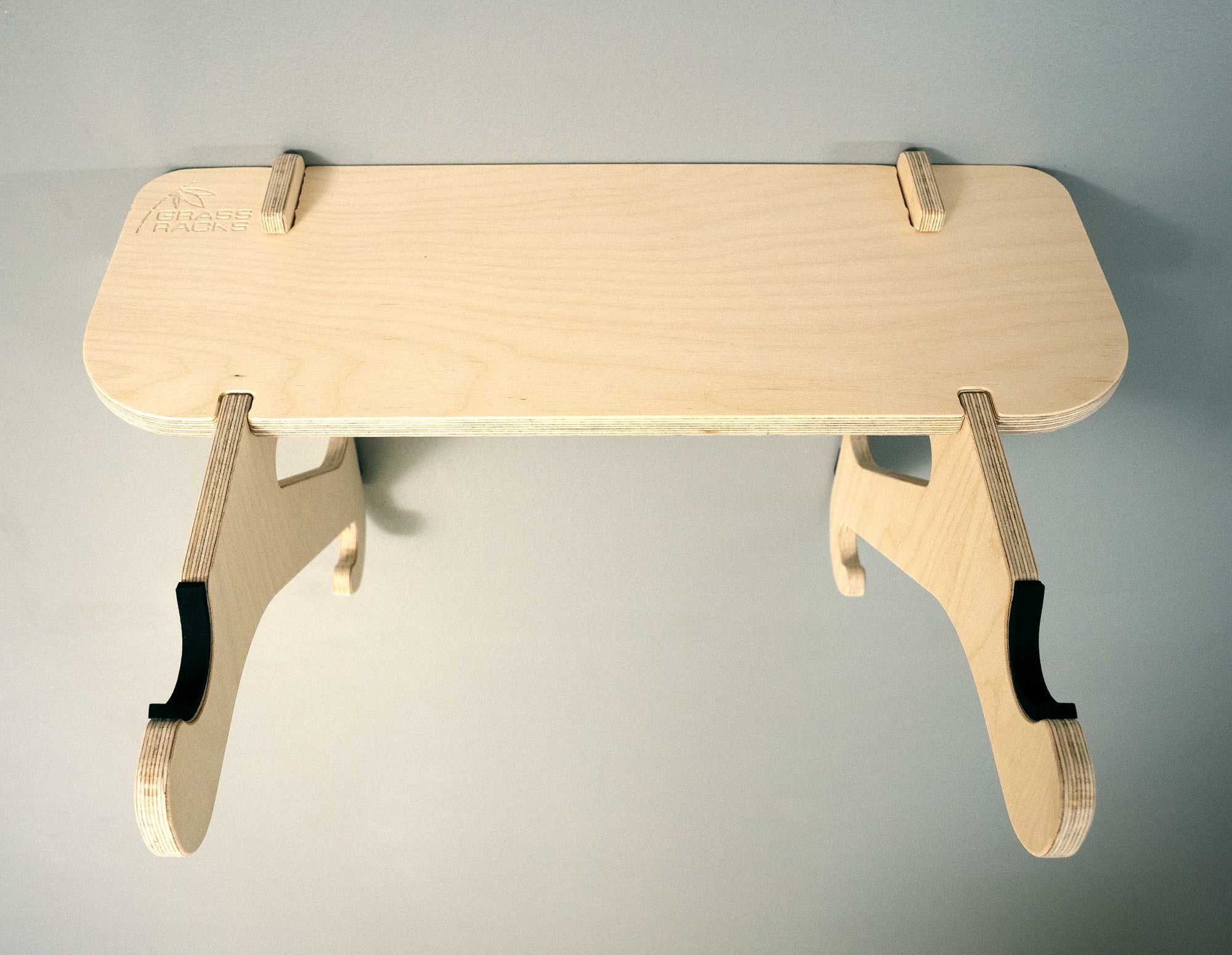 Indoor Bike Shelf - Wall Mounted Bike Rack Birch