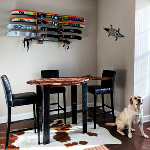 Indoor Ski Rack for Wall - Ski Art Home Decor