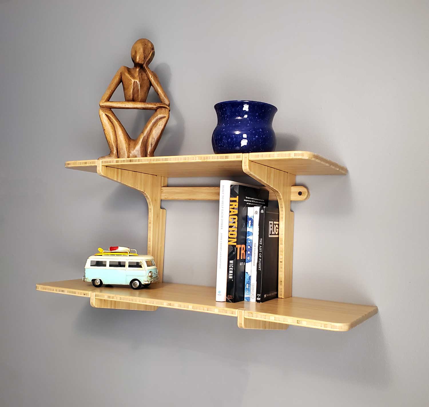 Strong Wall Shelf - Bamboo