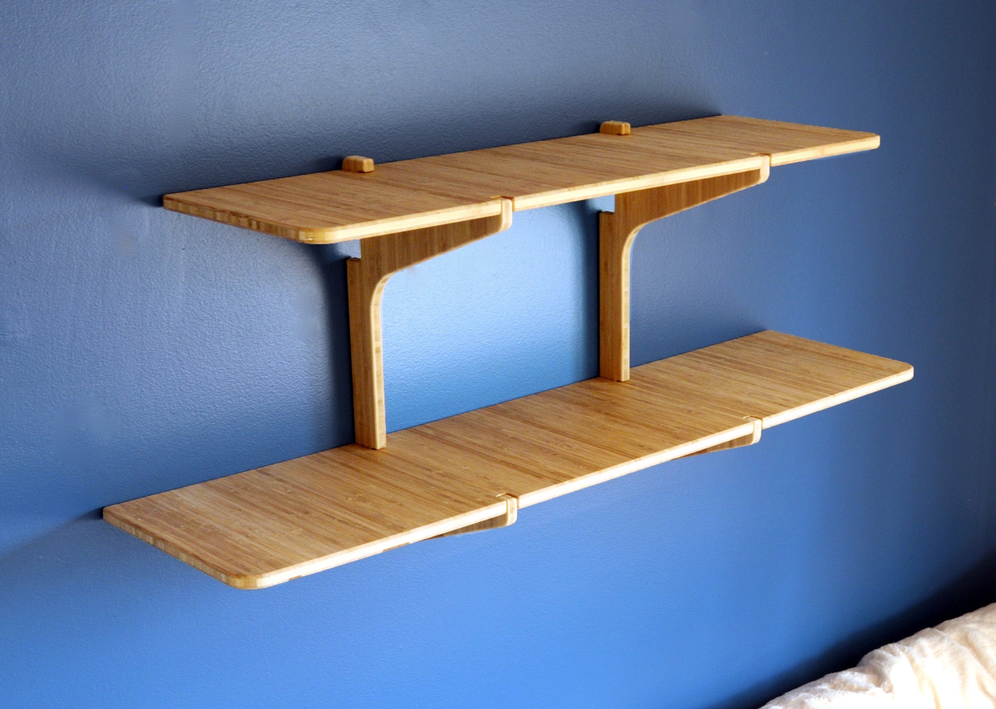 double shelf bamboo naked