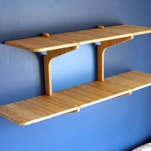 double shelf bamboo naked