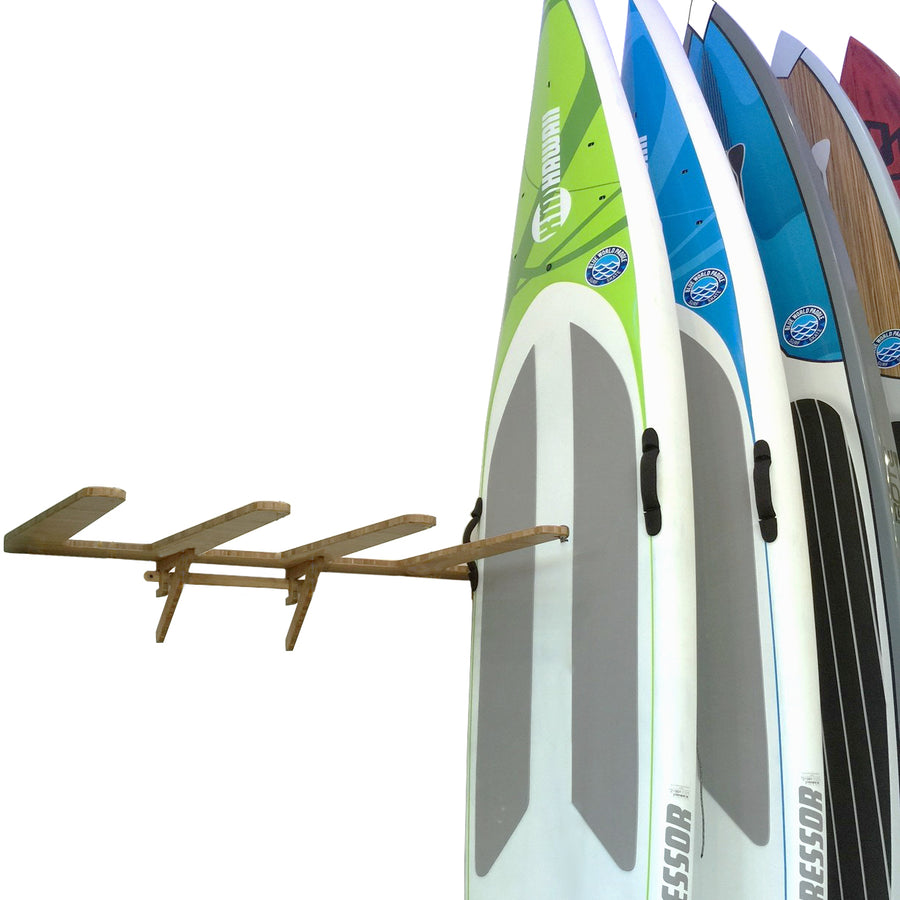Bamboo & Birch Vertical Wall-Mount SUP Rack | Indoor & Garage Storage ...