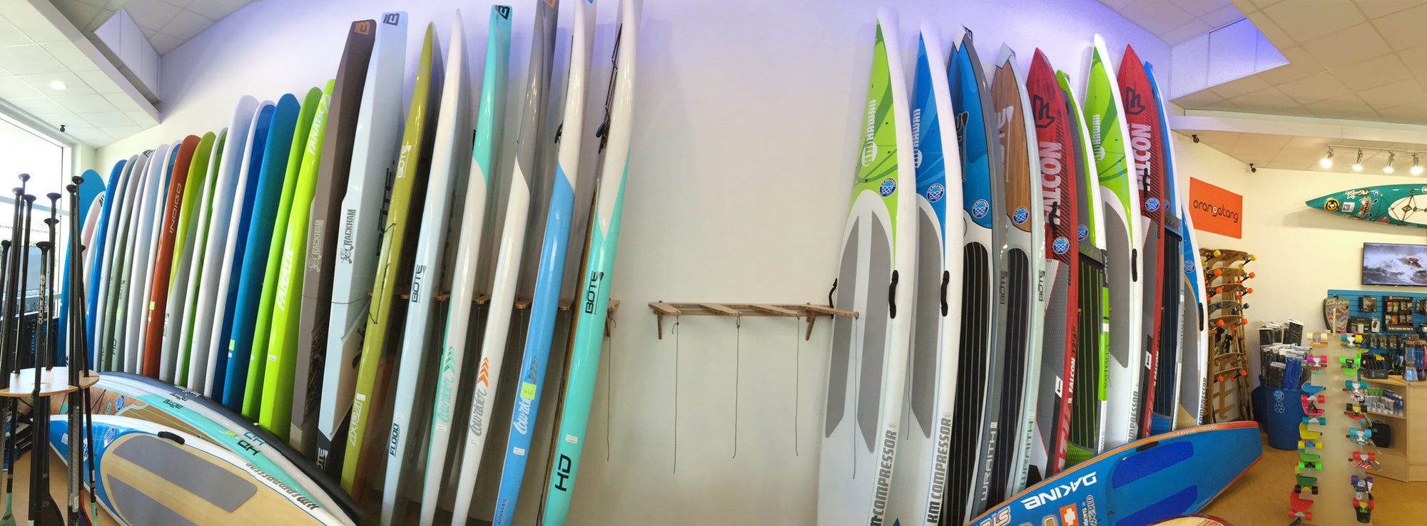 Bamboo Birch Vertical Wall-Mount SUP Rack Indoor Garage