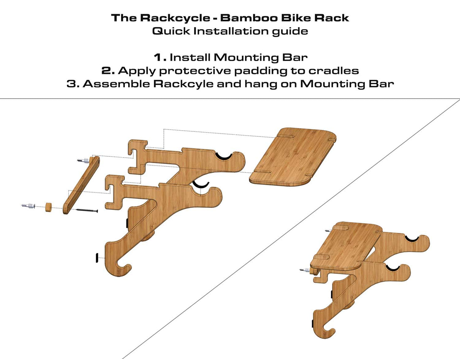 Bamboo Indoor Bike Racks and Wall Mounts | Grassracks - Grassracks ...