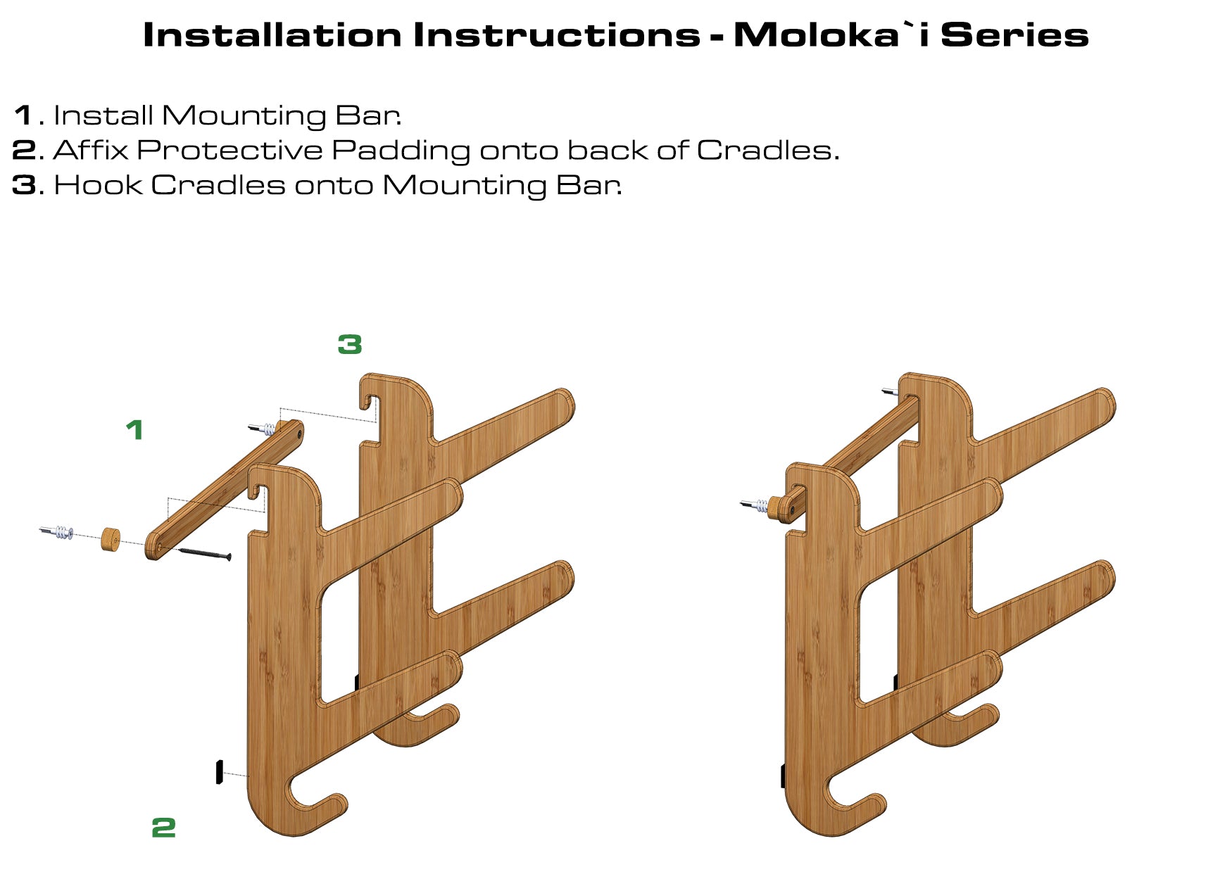 Snowboard Rack Installation Instructions - Bamboo Skateboard Rack by Grassracks