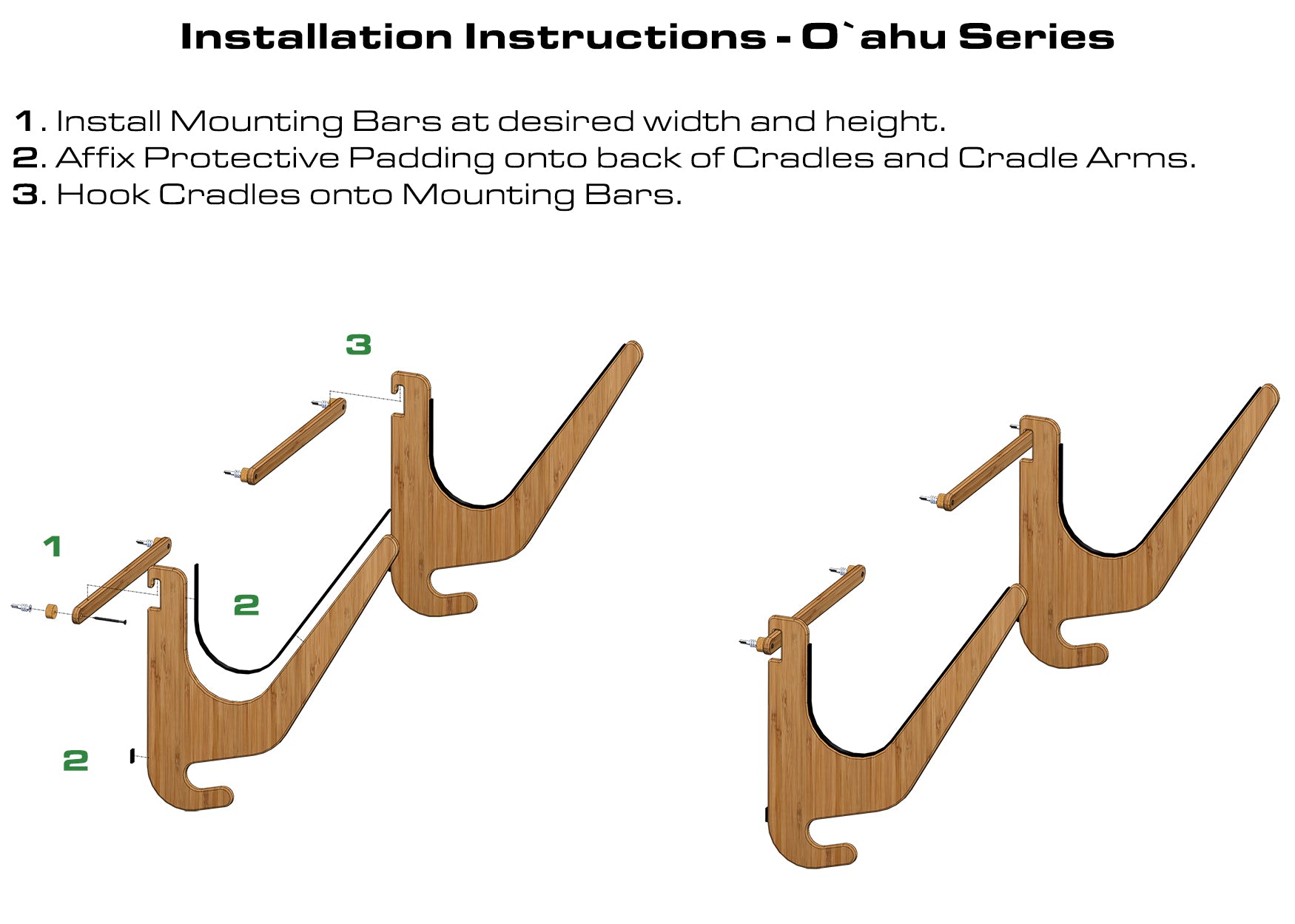 SUP Rack Installation Instructions - Bamboo Paddleboard Rack by Grassracks