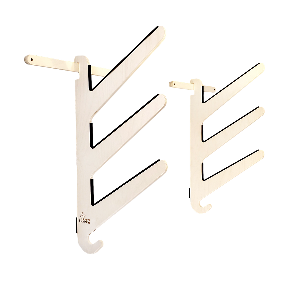 Bamboo & Birch Surfboard Rack Horizontal WallMounted Indoor and