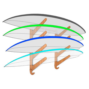 Surf Rack for Wall - Bamboo Surfboard Racks by Grassracks