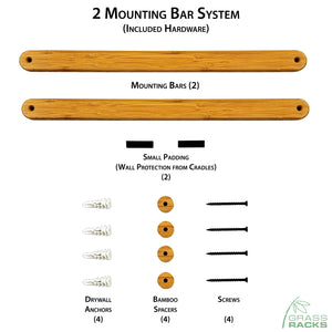 Indoor Ski Wall Rack Mounting System - Easy Installation Ski Rack