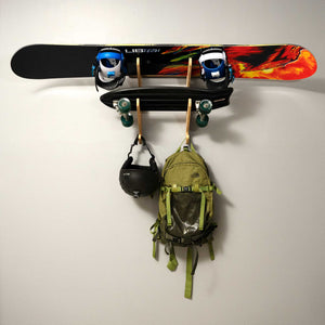 2 Board Rack for Skateboards and Snowboards - Bamboo Wall Mounted