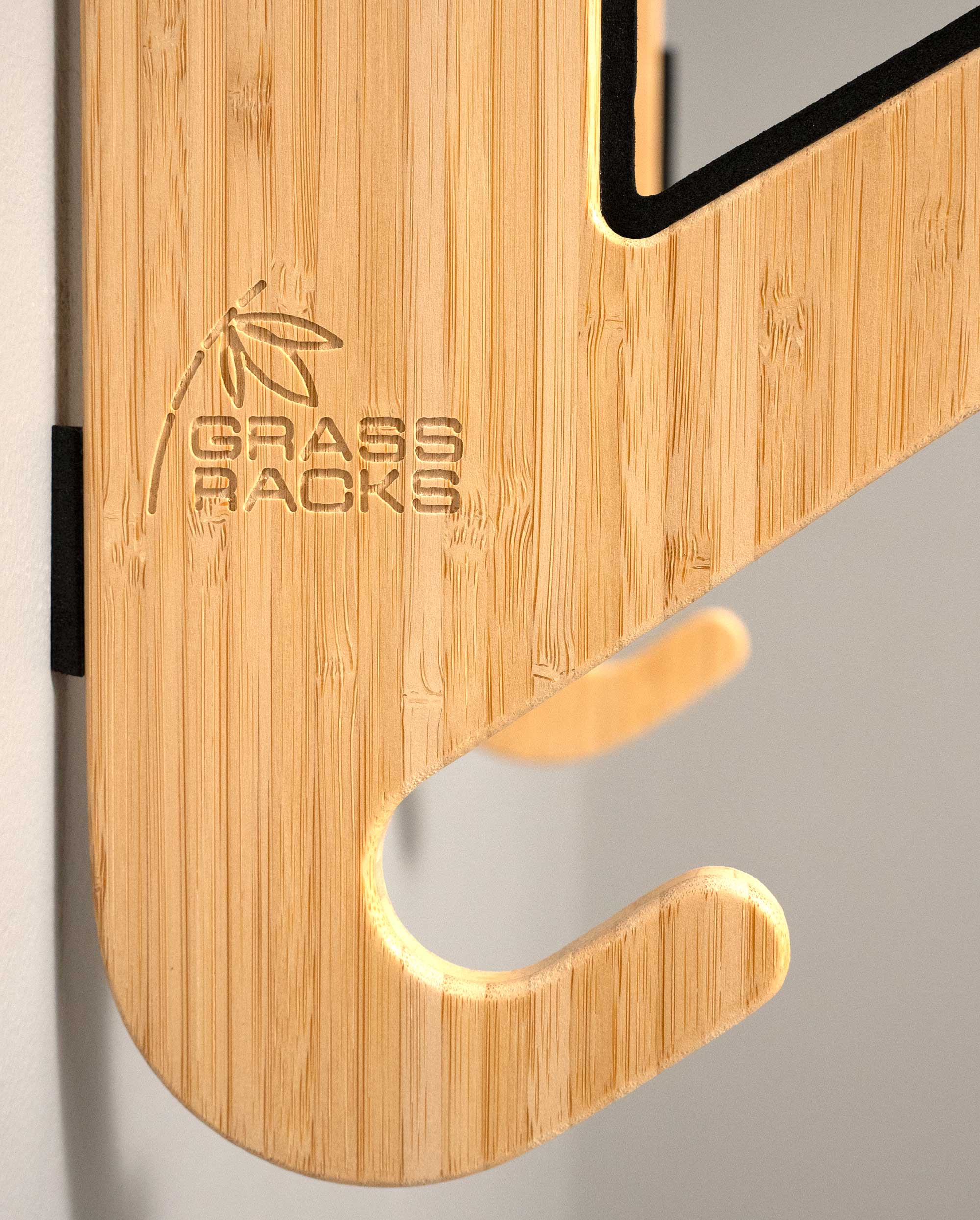 Bamboo Skateboard Rack - Etched Logo