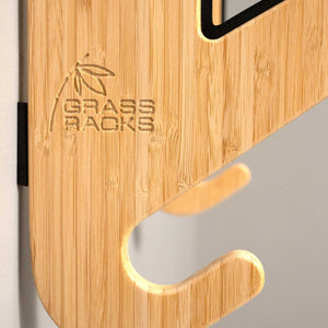 Bamboo Skateboard Rack - Etched Logo