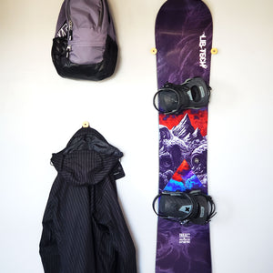 Winter Gear Organizer - Low Profile Snowboard Wall Mount