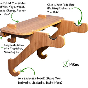 Wood Bike Wall Mount