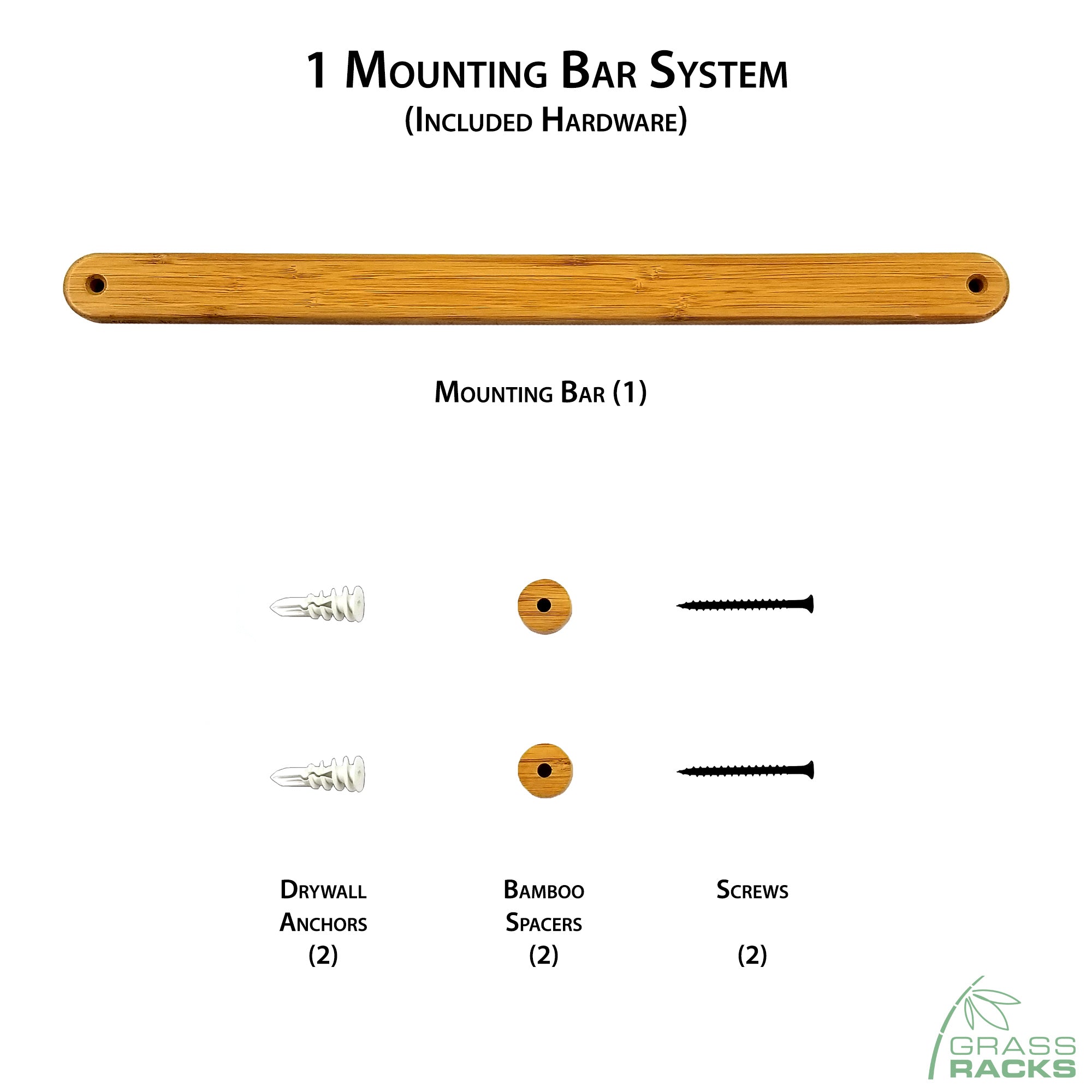 Grassracks Easy Installation Mounting System - Mounting Bar