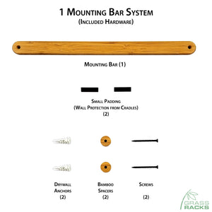 Snowboard Wall Rack Mounting System Hardware