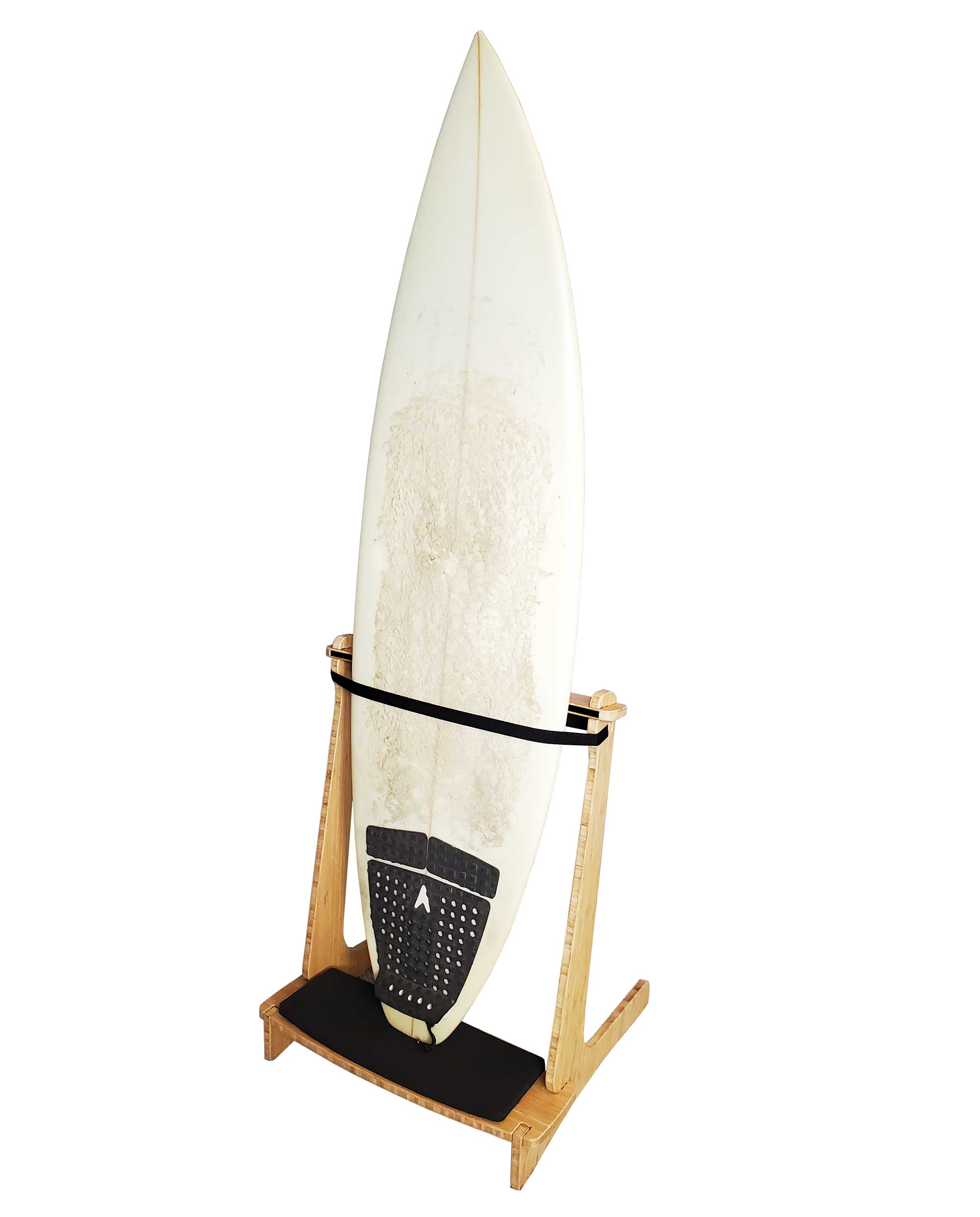 Bamboo Freestanding Surfboard Display