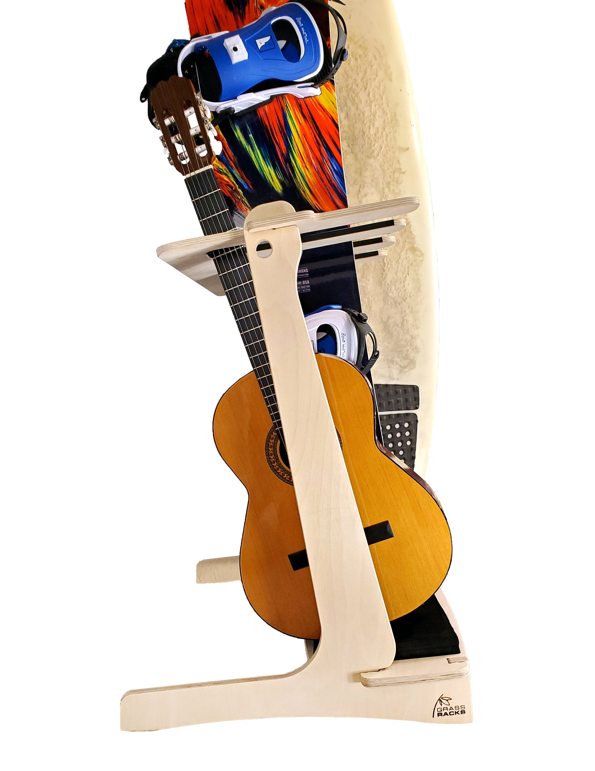 Surfboard Rack | Snowboard Rack | Guitar Stand | Indoor Vertical Freestanding Board Rack