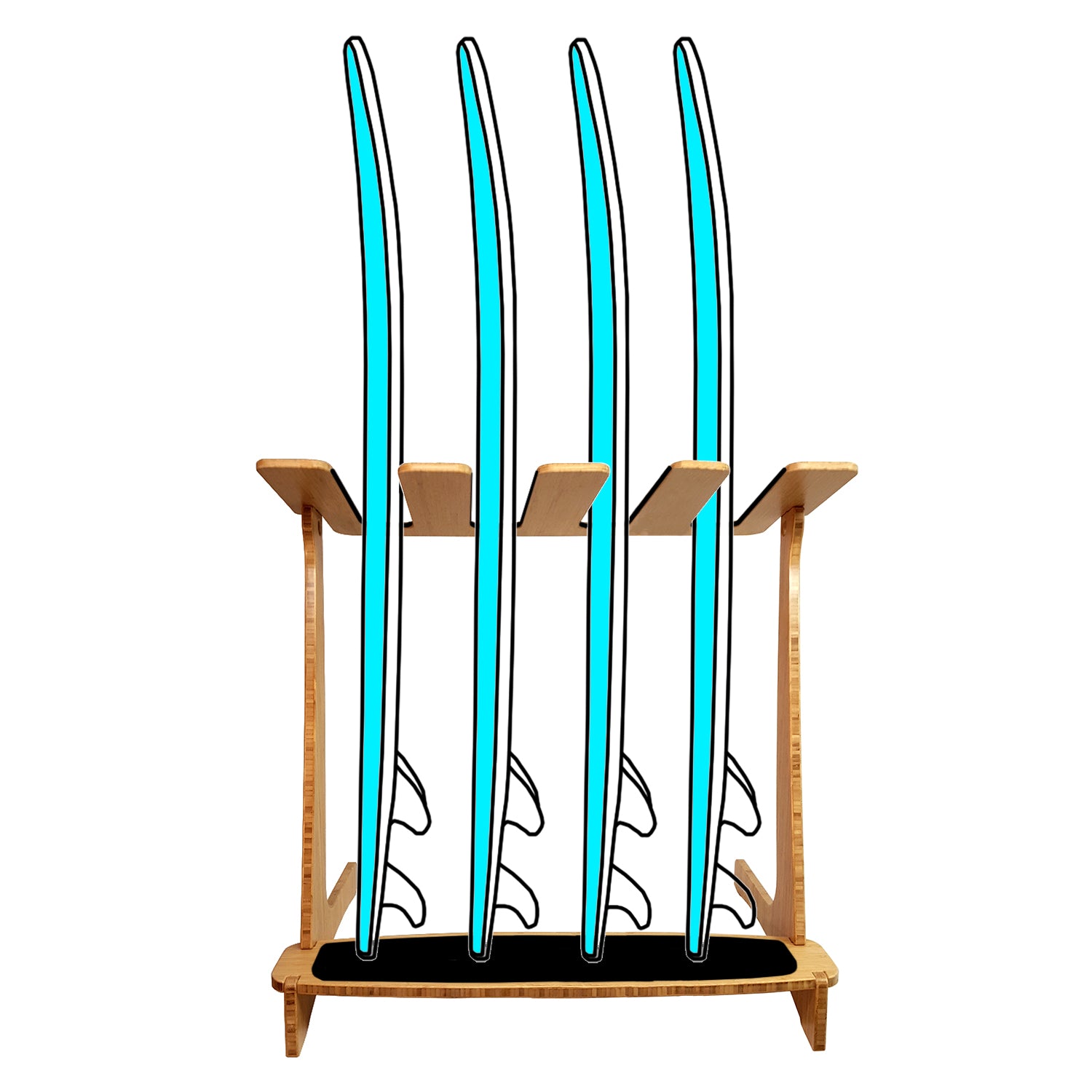 4 Surfboard Rack - Vertical Surf Rack
