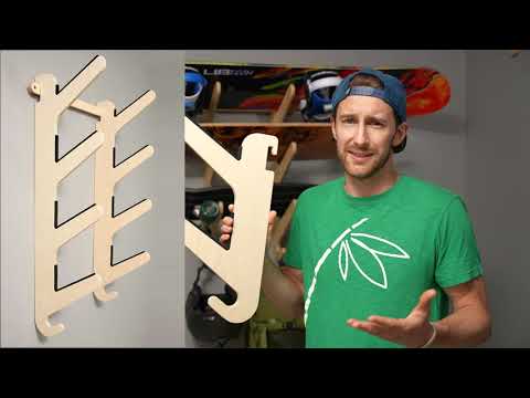 Indoor Snowboard Rack & Skateboard Rack - Grassracks Moloka'i Series